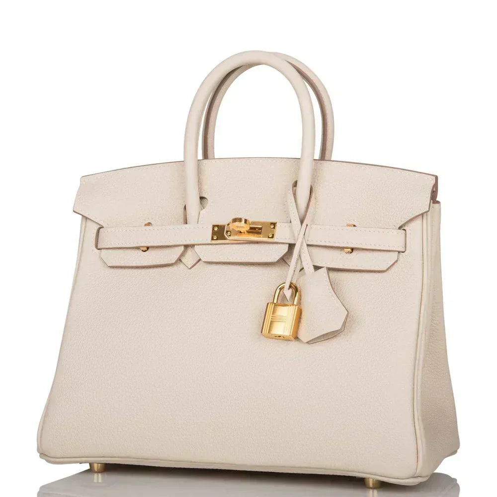 Hermes Birkin 25 Craie Togo Gold Hardware