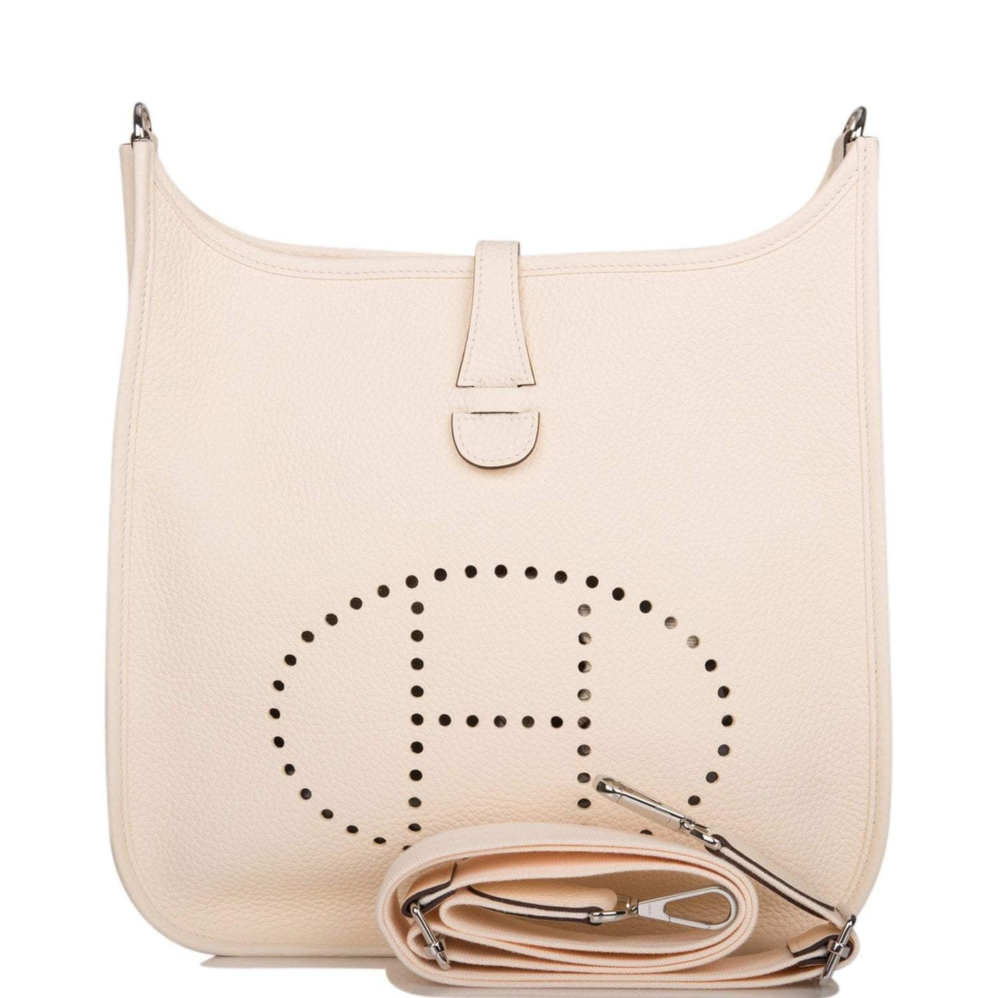 Hermes Nata Clemence Evelyne III PM Bag Palladium Hardware