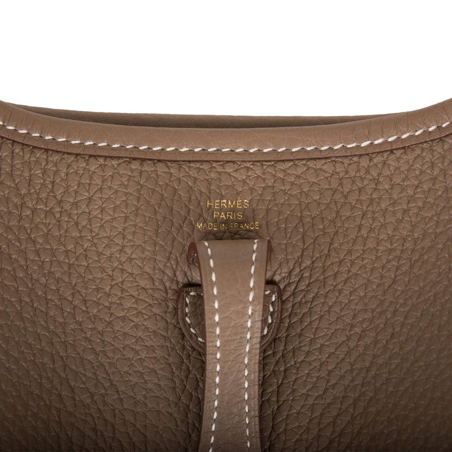 Hermes Evelyne TPM Etoupe Clemence Bag Gold Hardware
