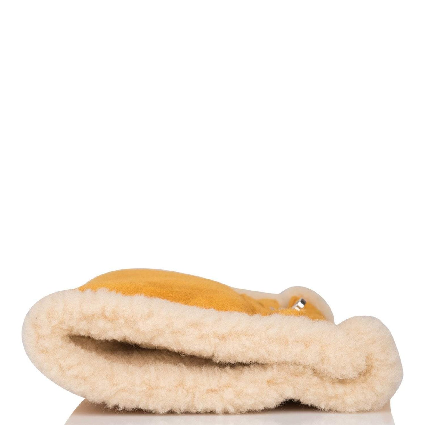 Hermes Sable Doblis and Shearling Teddy Kelly Muff Palladium Hardware