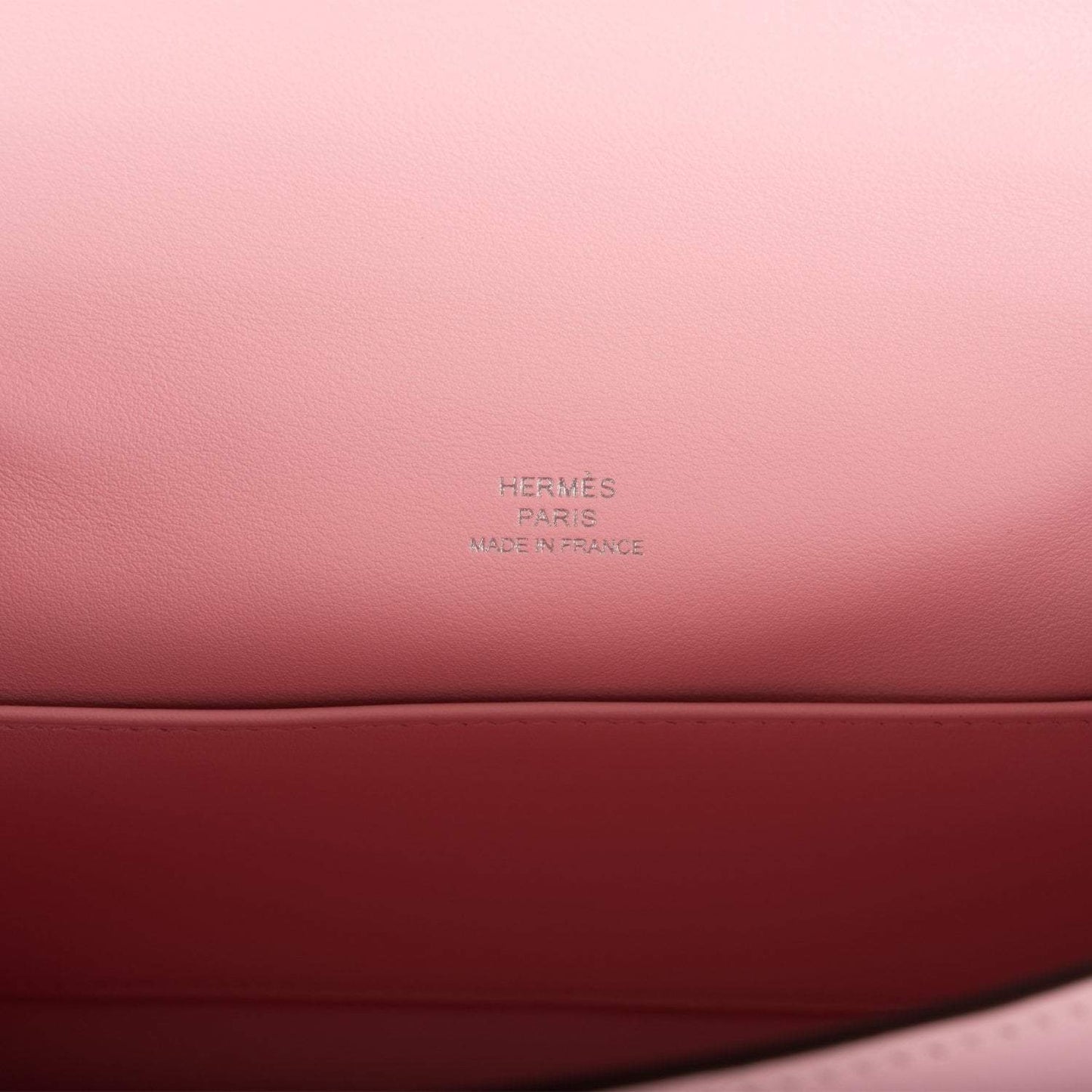 Hermes Rose Sakura Swift Mini Kelly Pochette Palladium Hardware