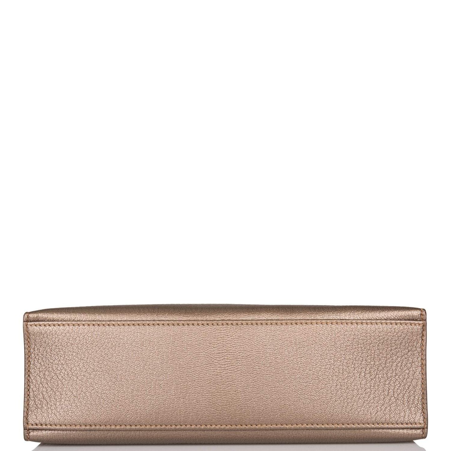 Vintage Hermes Kelly Pochette Bronze ChÃ¨vre Ruthenium Hardware