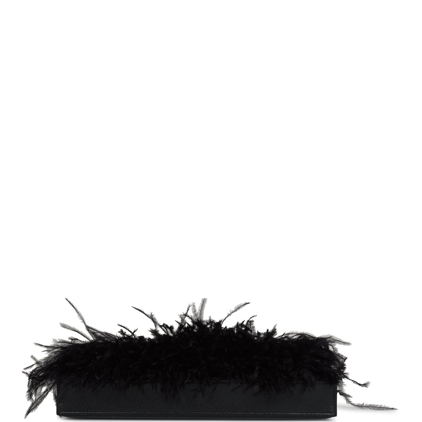 Hermes Kelly Elan Foile Chevre Chamkila and Ostrich Feather Palladium Hardware