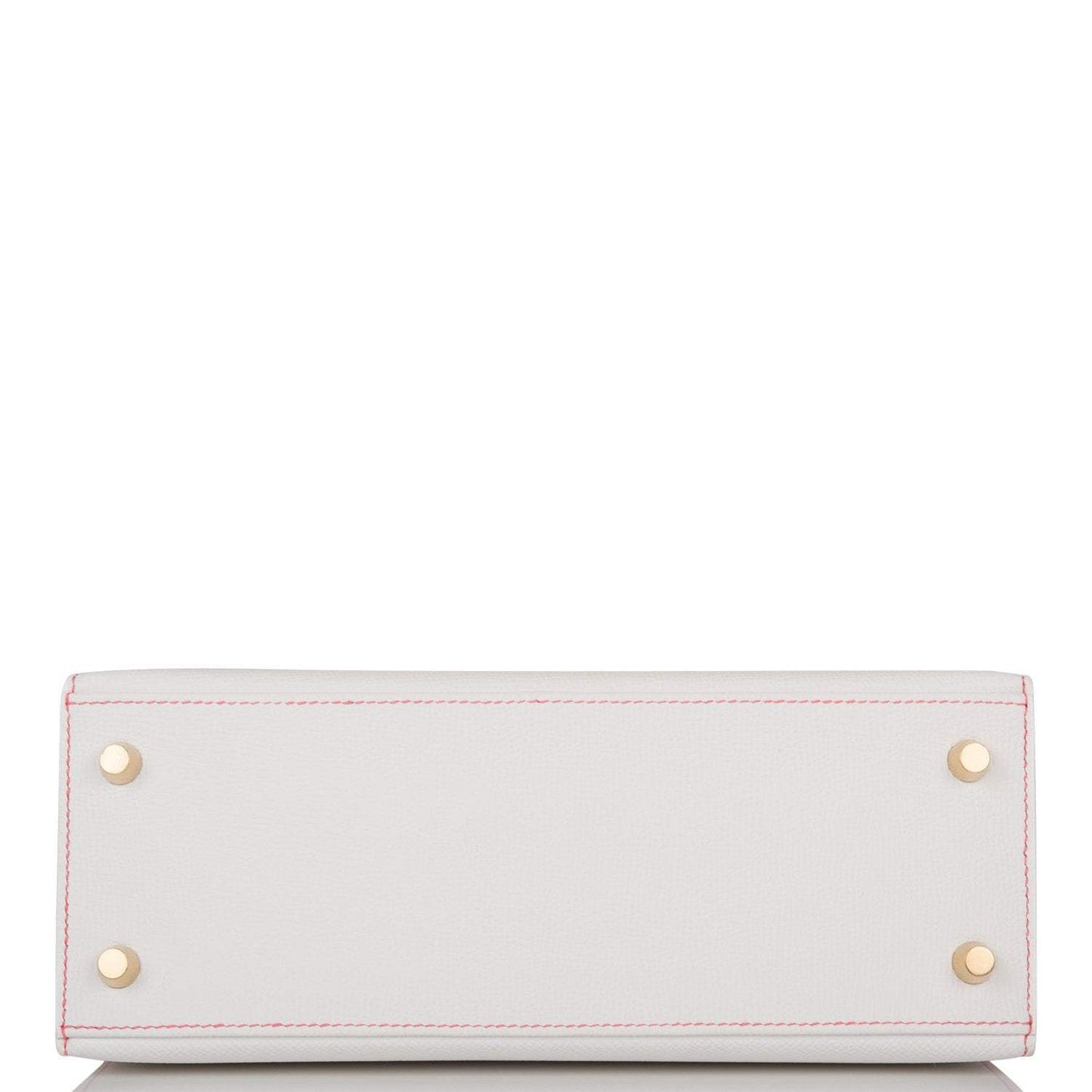 Hermes Horseshoe Stamp (HSS) Bi-Color White and Rose Azalee Epsom