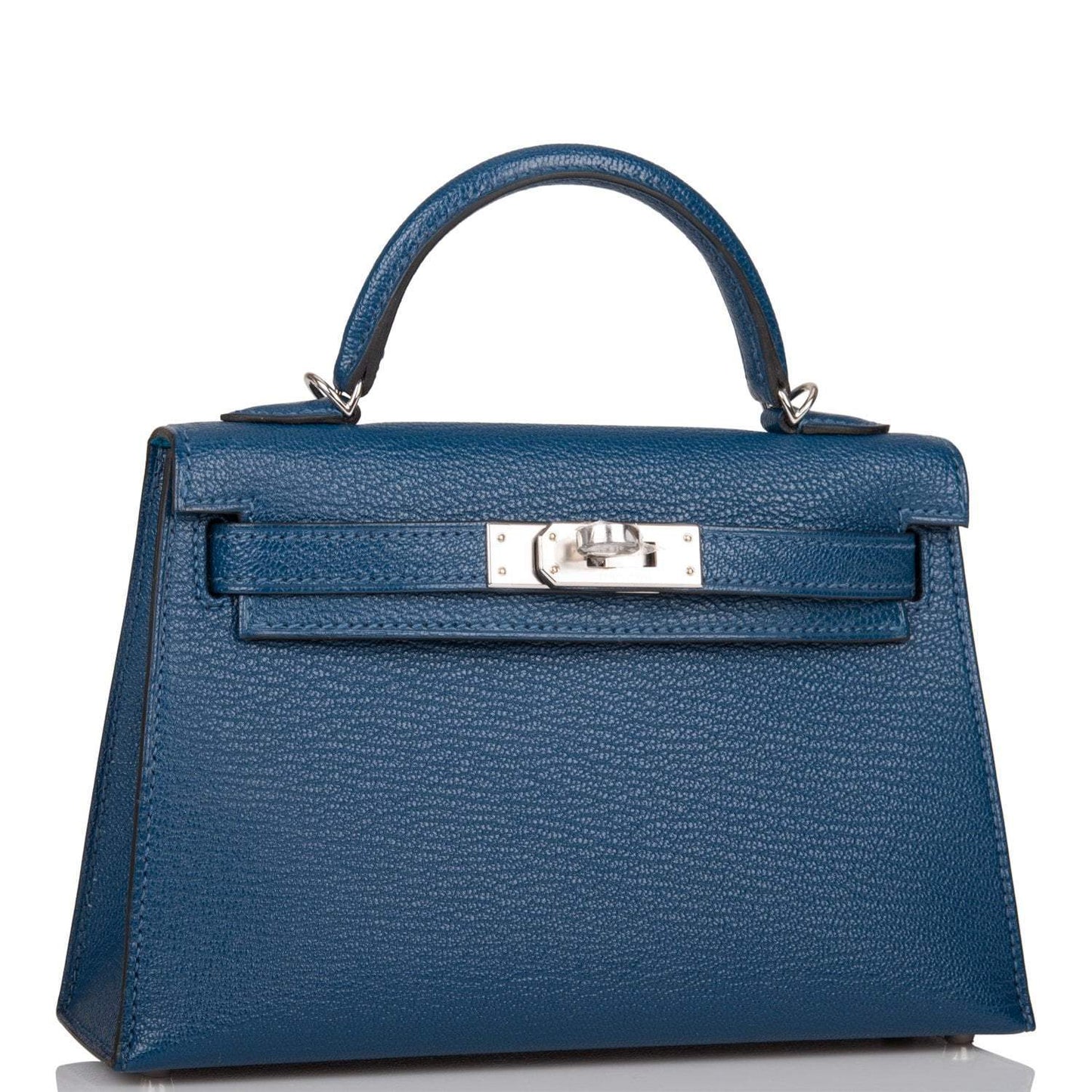 Hermes Verso Kelly Sellier 20 Deep Blue ChÃ¨vre Palladium Hardware