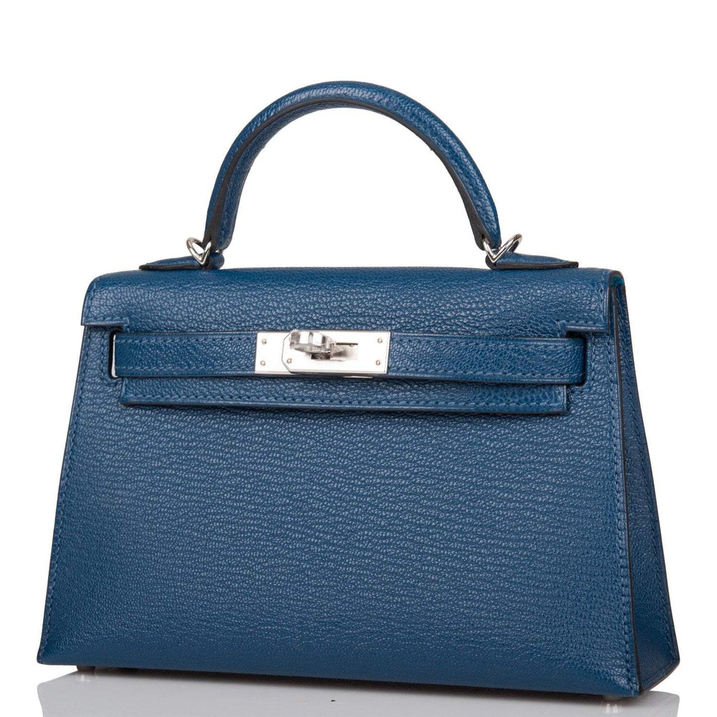 Hermes Verso Kelly Sellier 20 Deep Blue ChÃ¨vre Palladium Hardware