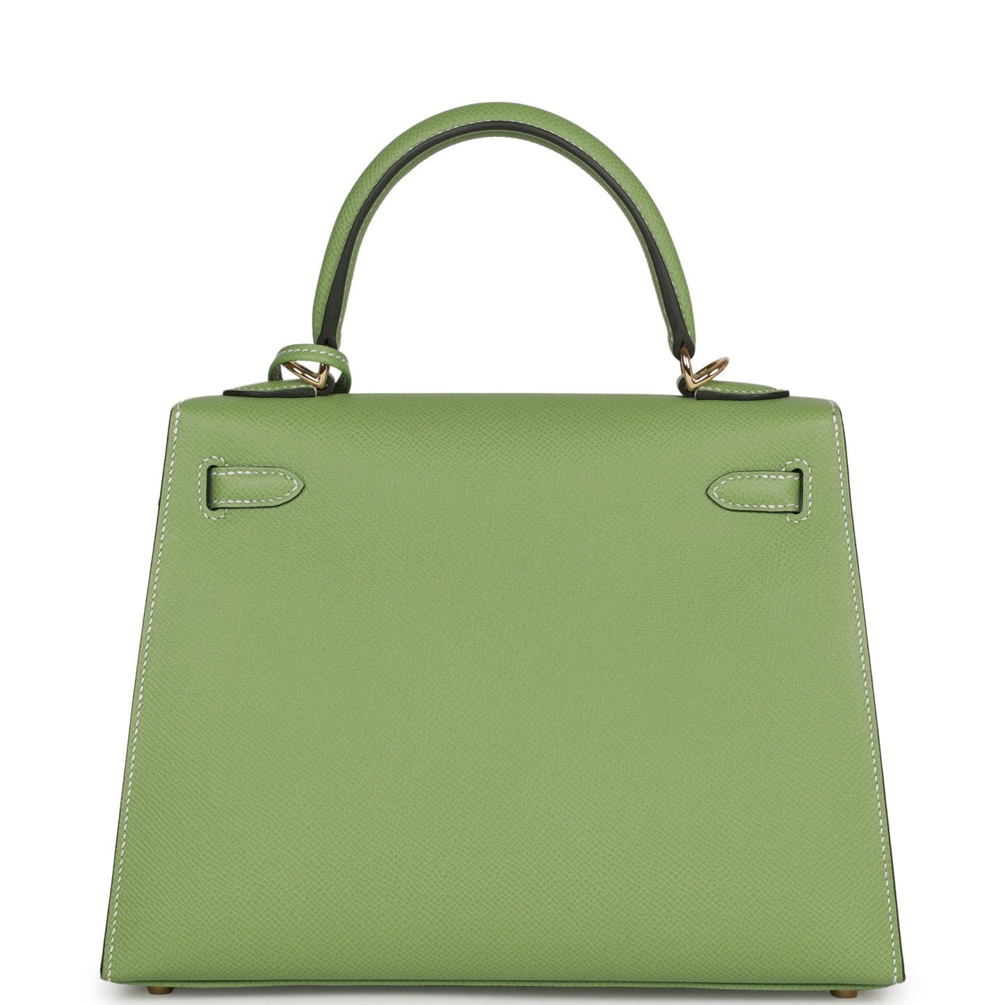 Hermes Kelly Sellier 25 Vert Criquet Epsom Permabrass Hardware