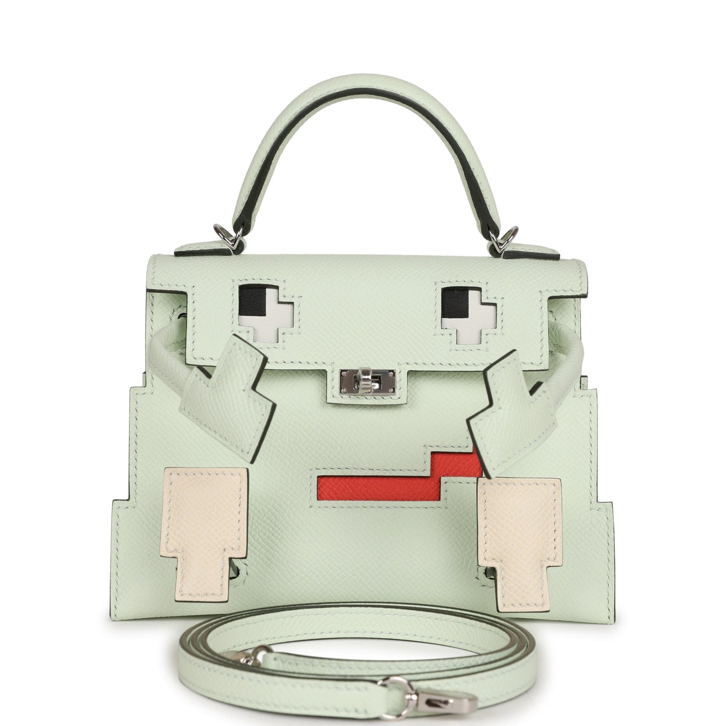 Hermes 'Quelle Idolle' Picto Kelly Doll Vert Fizz Epsom Palladium Hardware