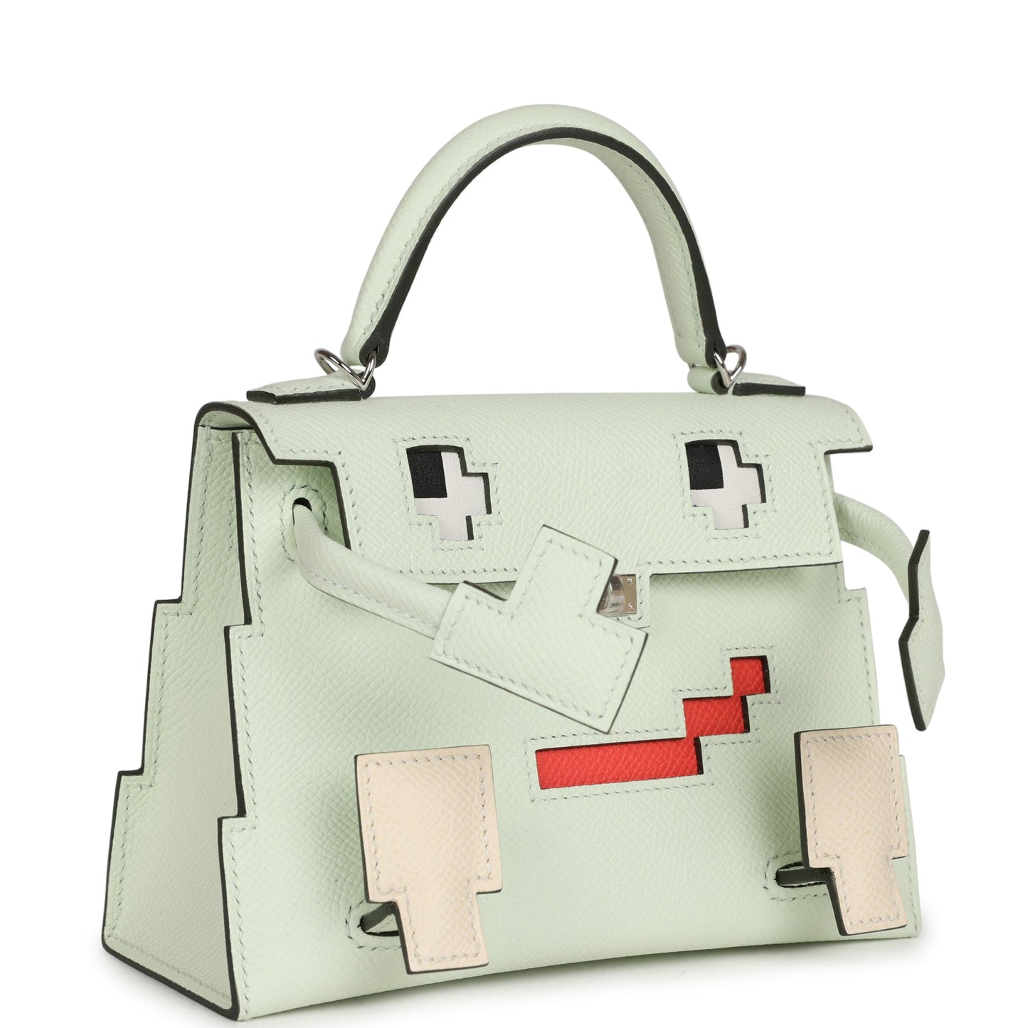 Hermes 'Quelle Idolle' Picto Kelly Doll Vert Fizz Epsom Palladium Hardware
