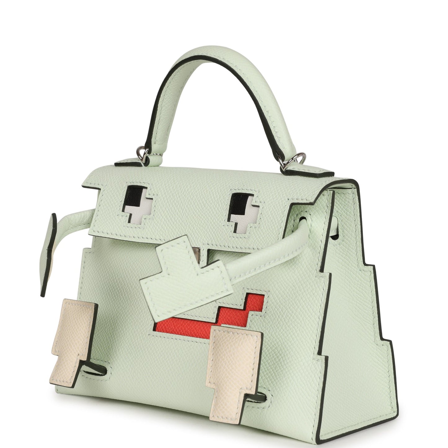 Hermes 'Quelle Idolle' Picto Kelly Doll Vert Fizz Epsom Palladium Hardware