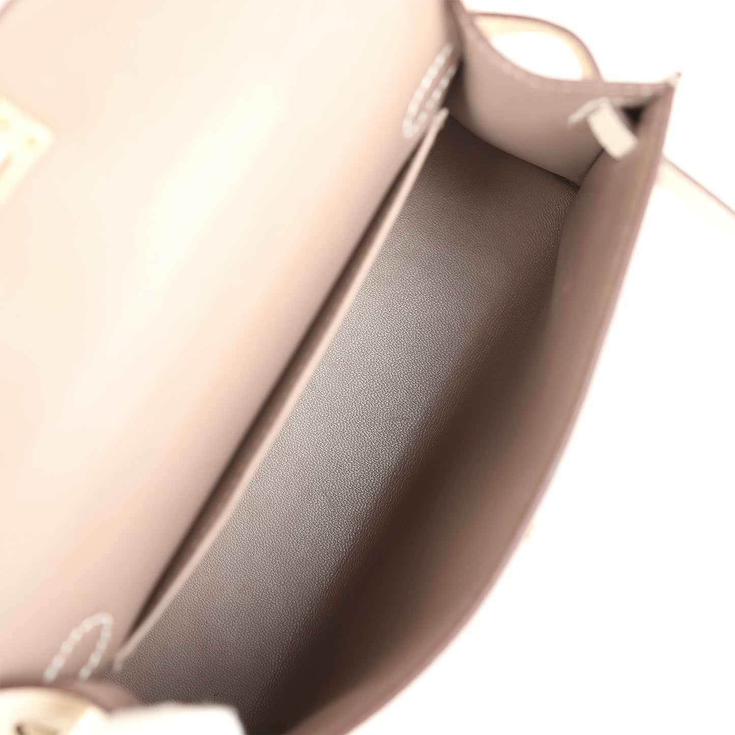 Hermes Kelly Sellier 20 Craie and Gris Asphalte Epsom Permabrass Hardware