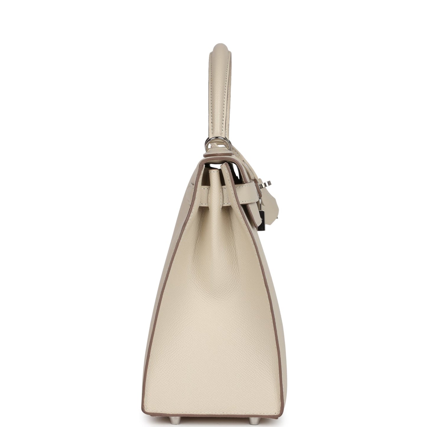 Hermes Kelly Sellier 28 Craie Epsom Palladium Hardware