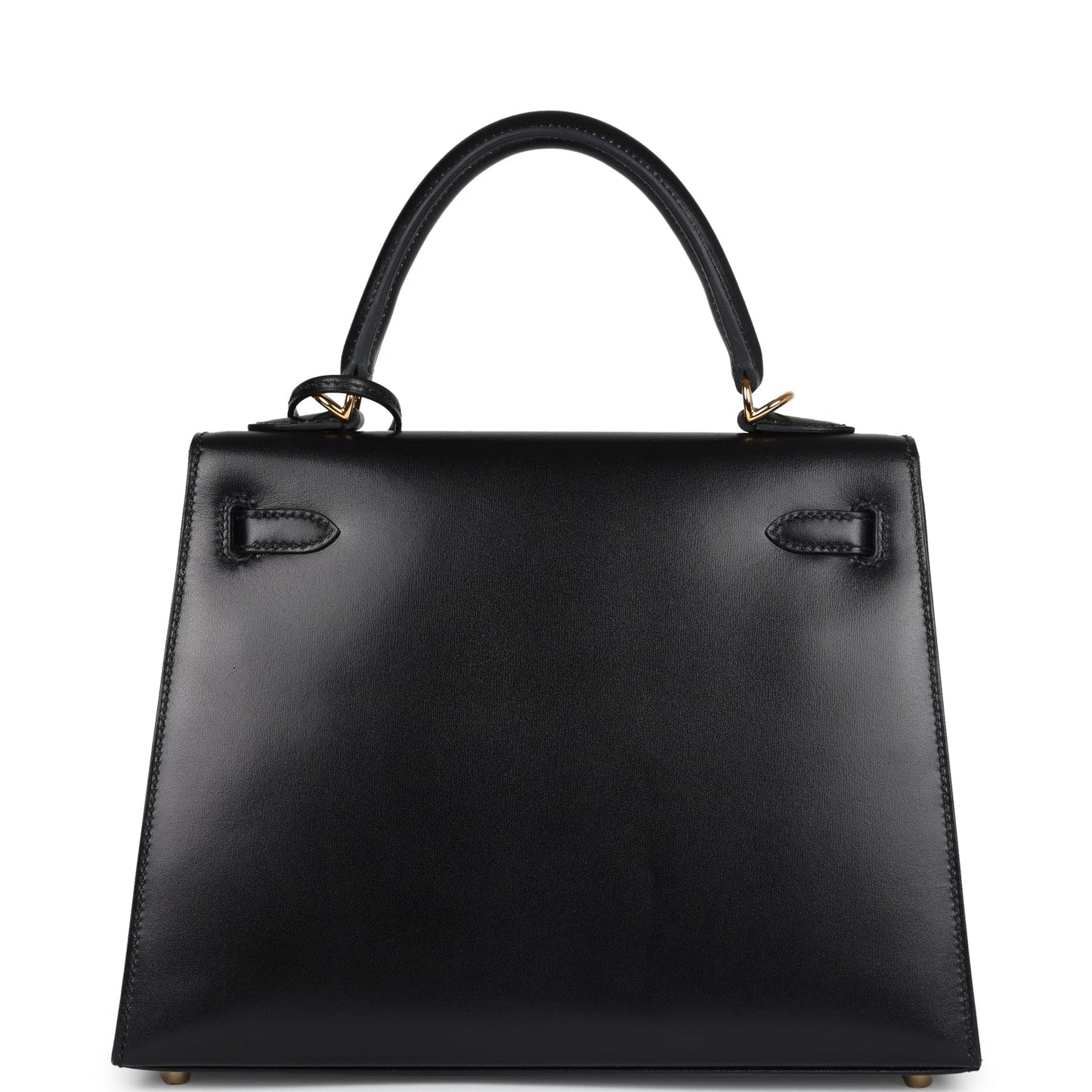 Hermes Kelly Sellier 25 Black Box Gold Hardware