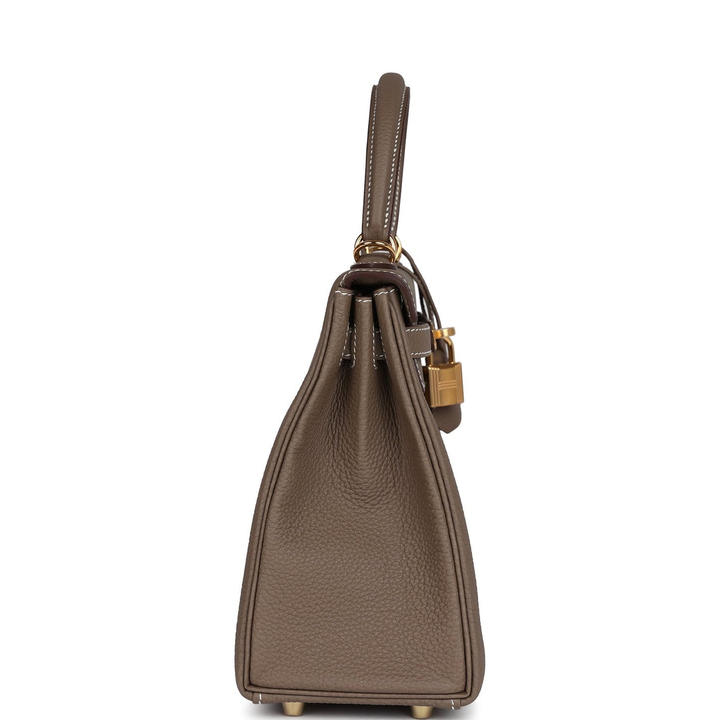 Hermes Kelly Retourne 25 Etoupe Togo Gold Hardware