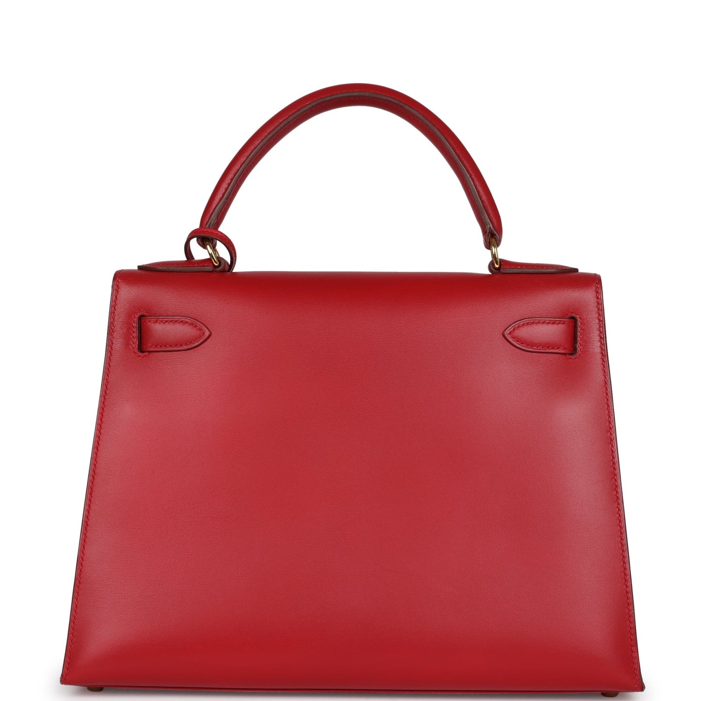 Hermes Kelly Sellier 28 Rouge Vif Box Gold Hardware