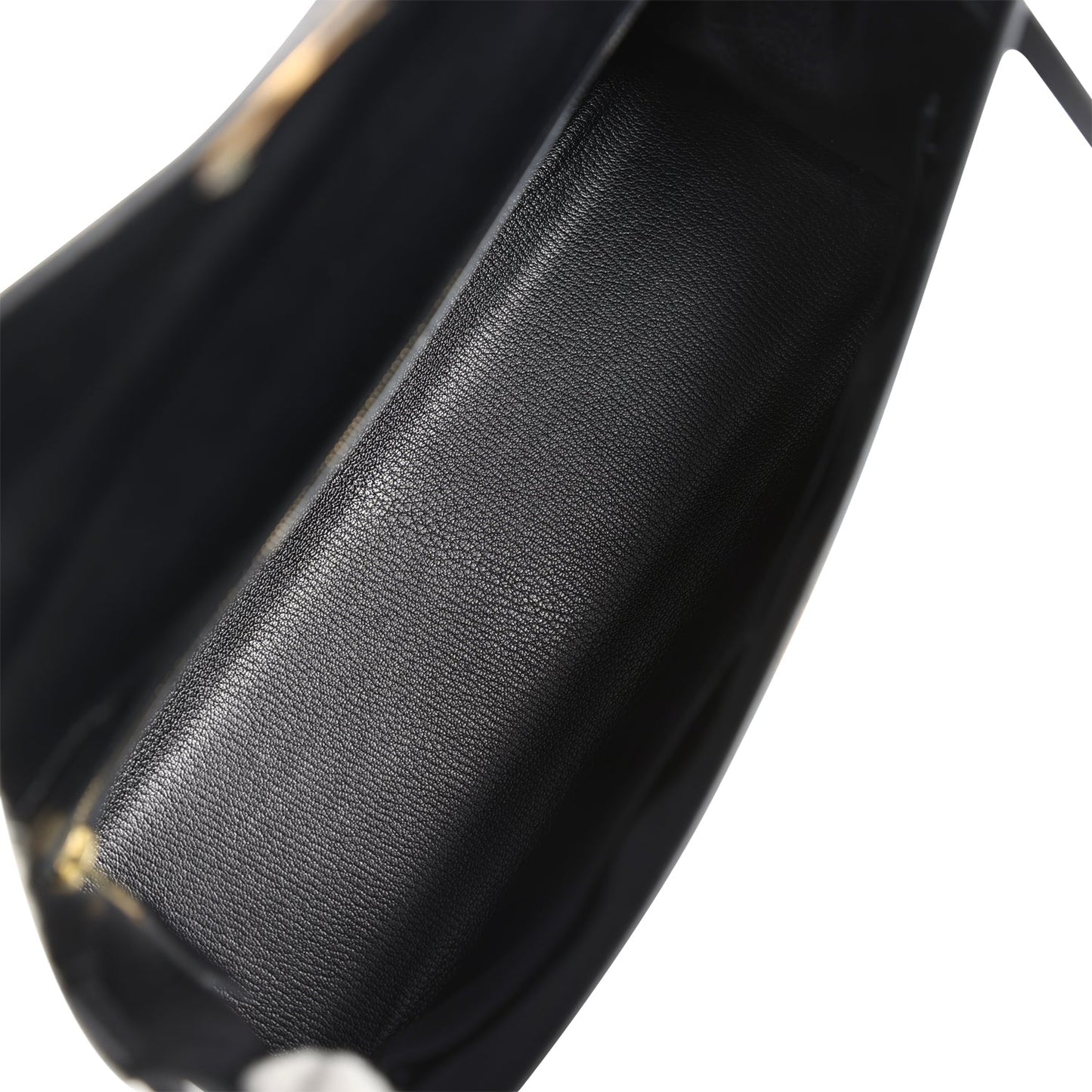 Hermes Kelly Sellier 32 Black Box Gold Hardware