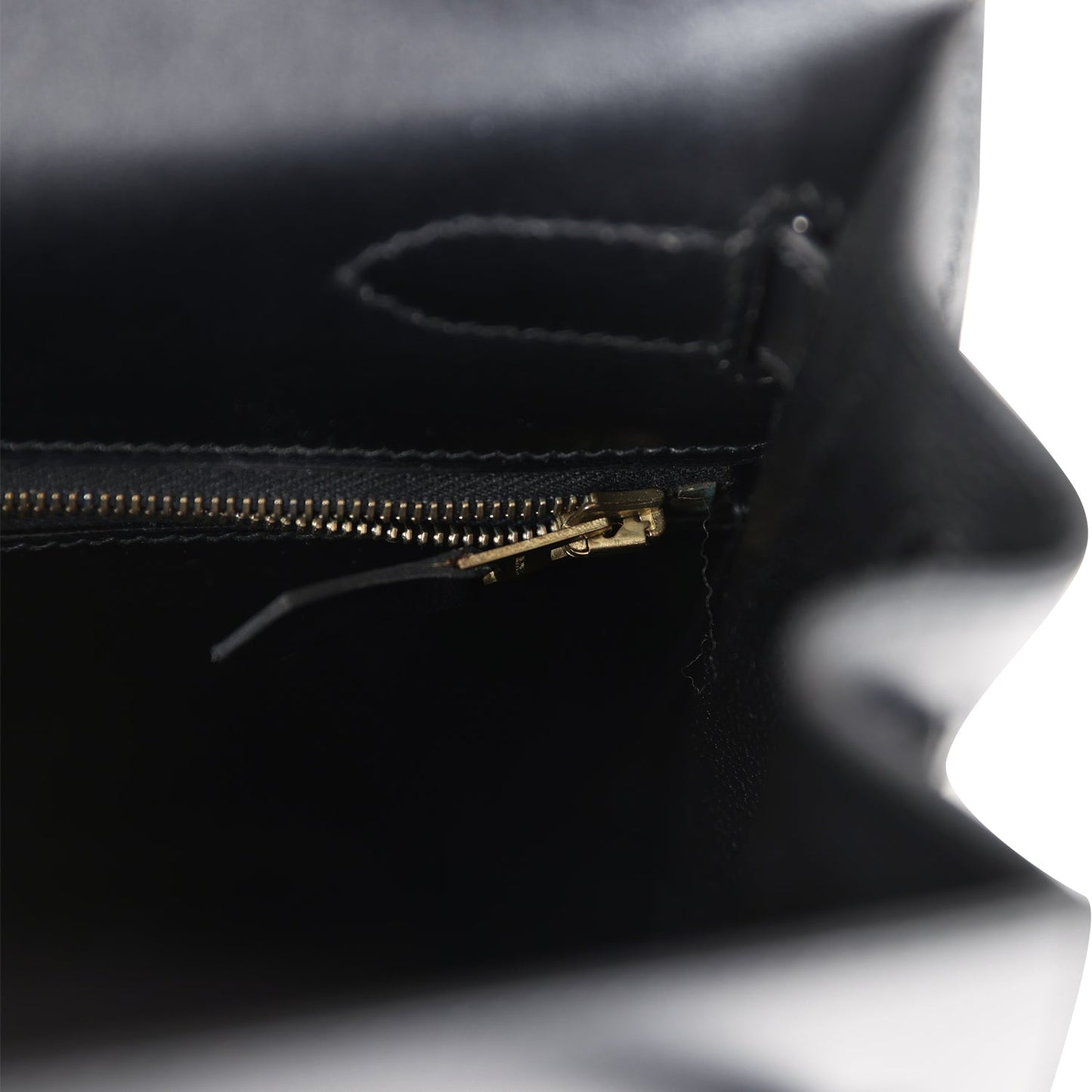 Hermes Kelly Sellier 32 Black Box Gold Hardware