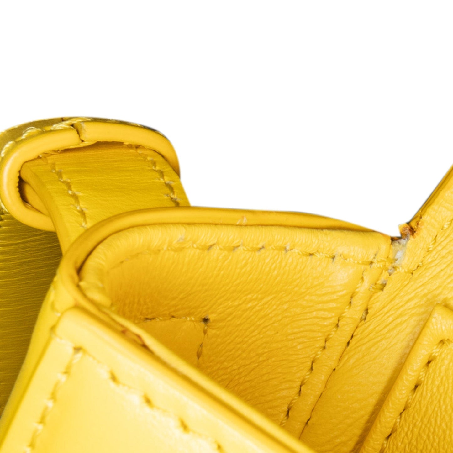 Celine Teen Shiny Calfskin Triomphe Crossbody Yellow
