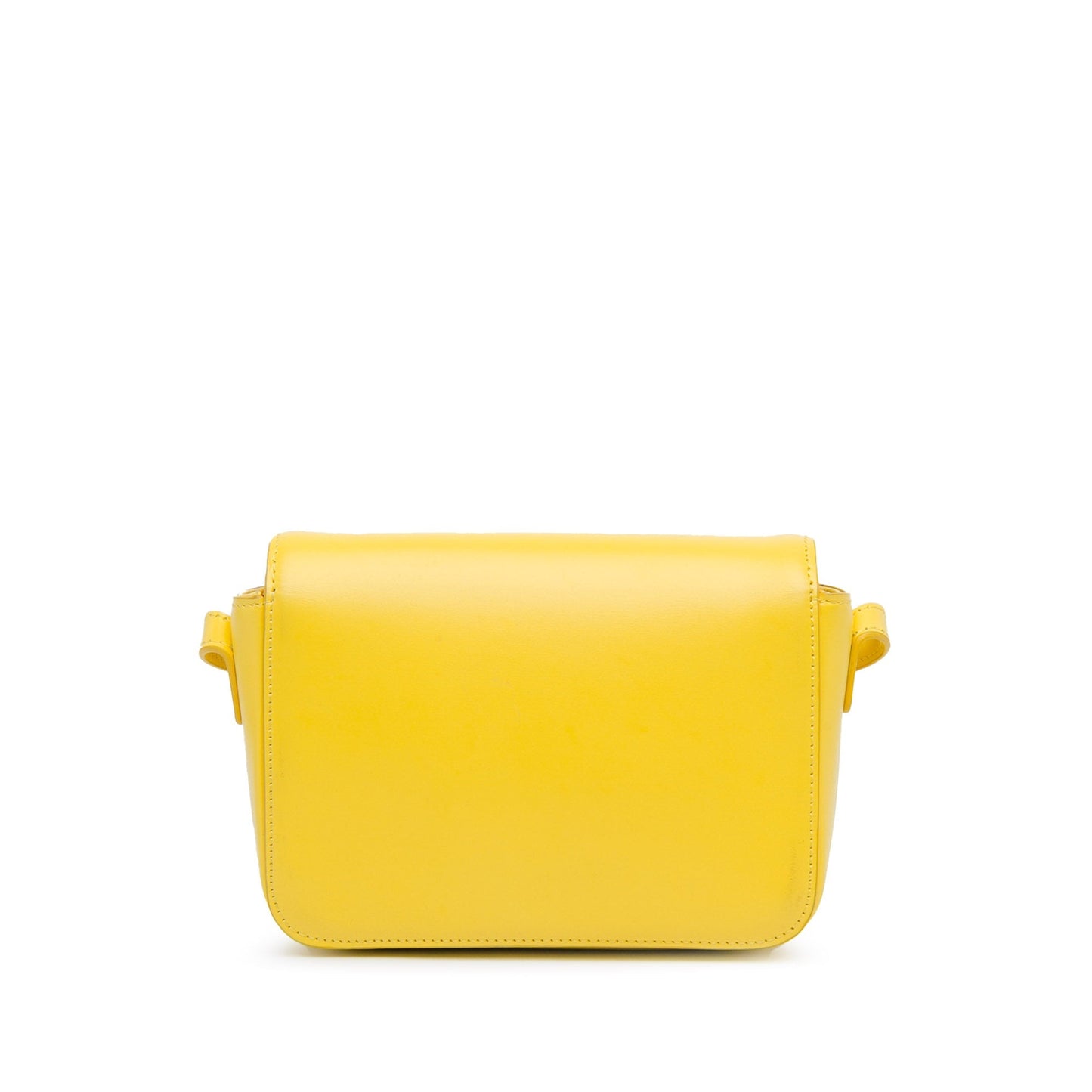 Celine Teen Shiny Calfskin Triomphe Crossbody Yellow