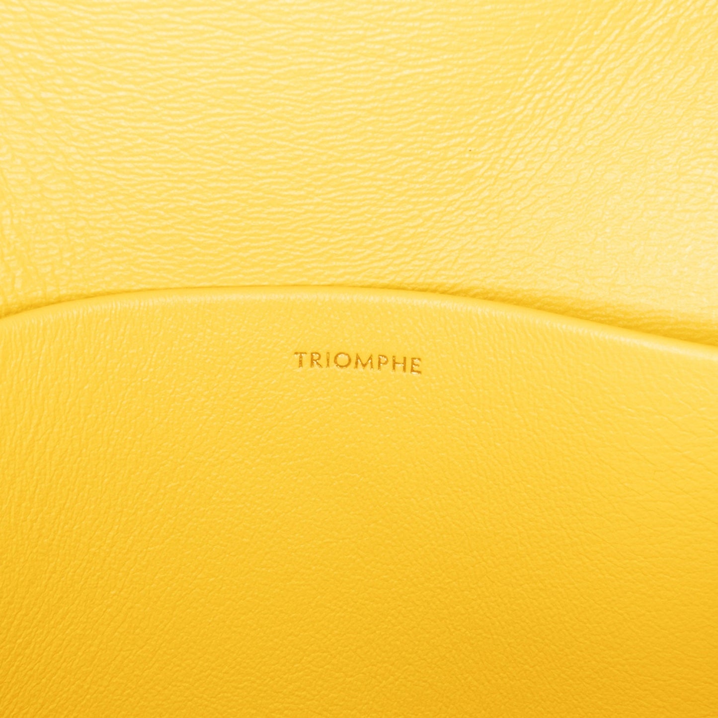 Celine Teen Shiny Calfskin Triomphe Crossbody Yellow