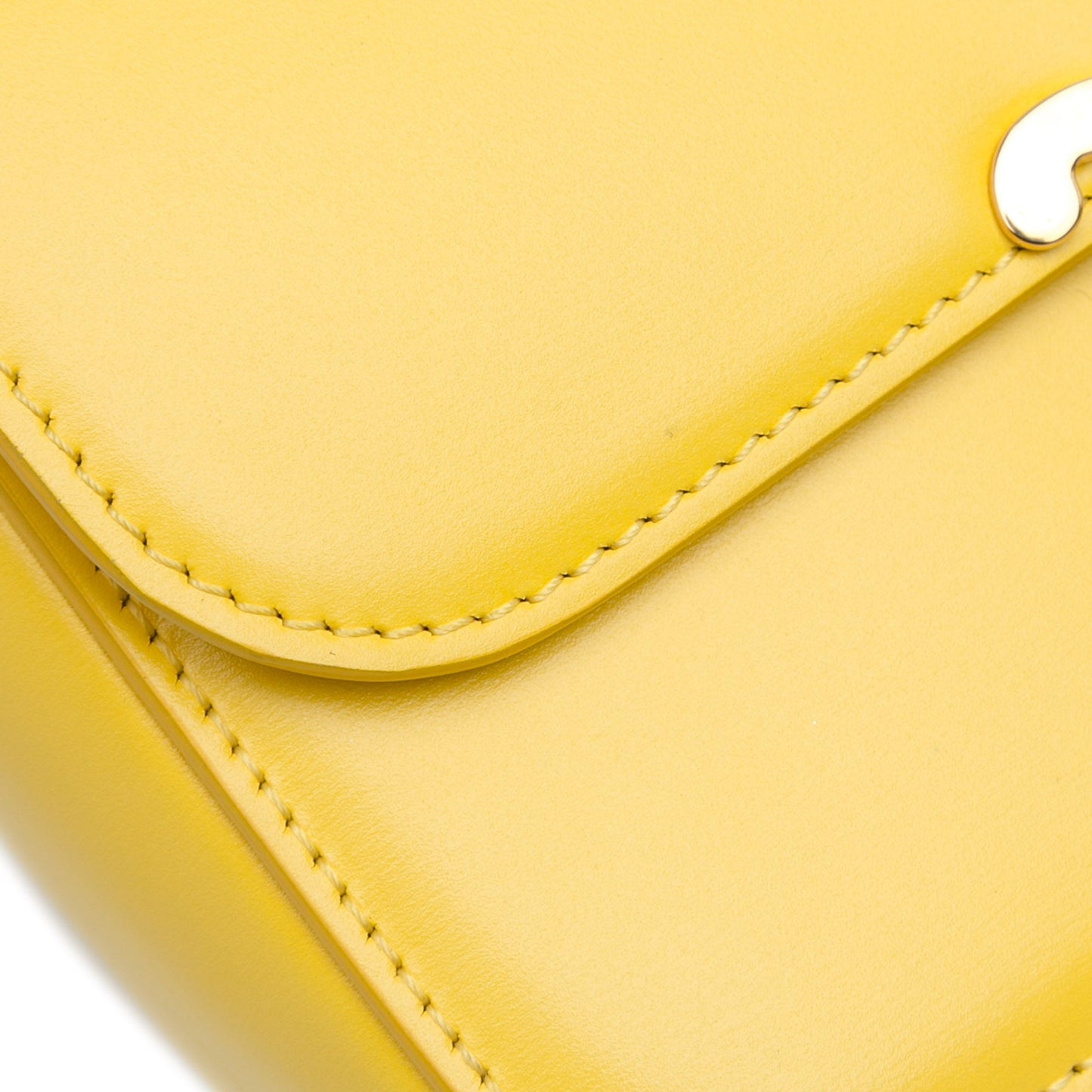 Celine Teen Shiny Calfskin Triomphe Crossbody Yellow