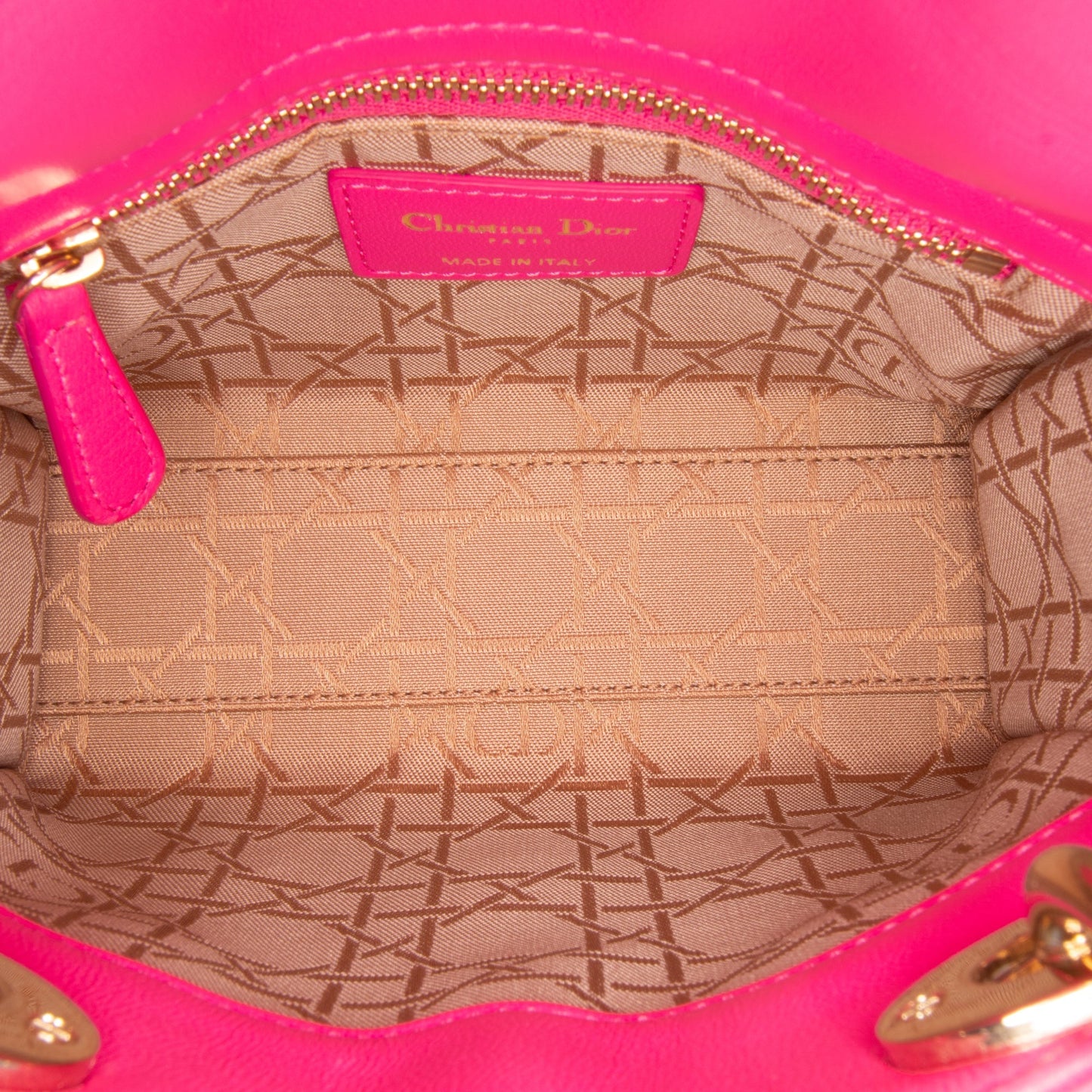Dior Mini Lambskin Cannage Lady Dior Pink