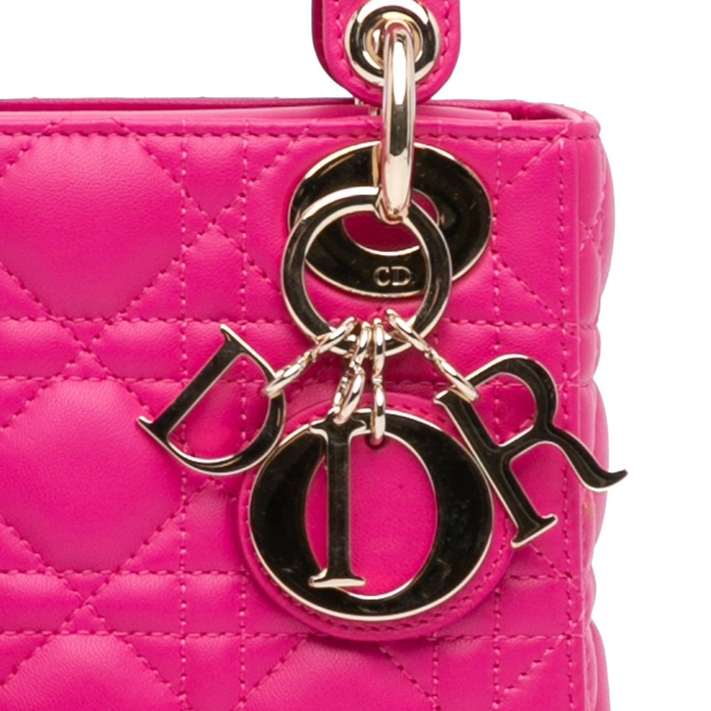 Dior Mini Lambskin Cannage Lady Dior Pink