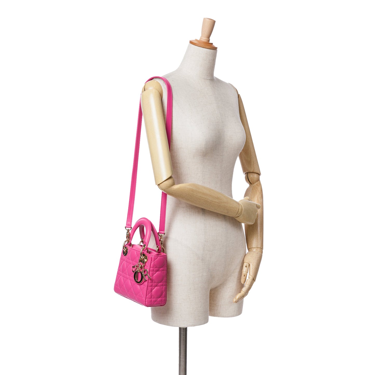 Dior Mini Lambskin Cannage Lady Dior Pink