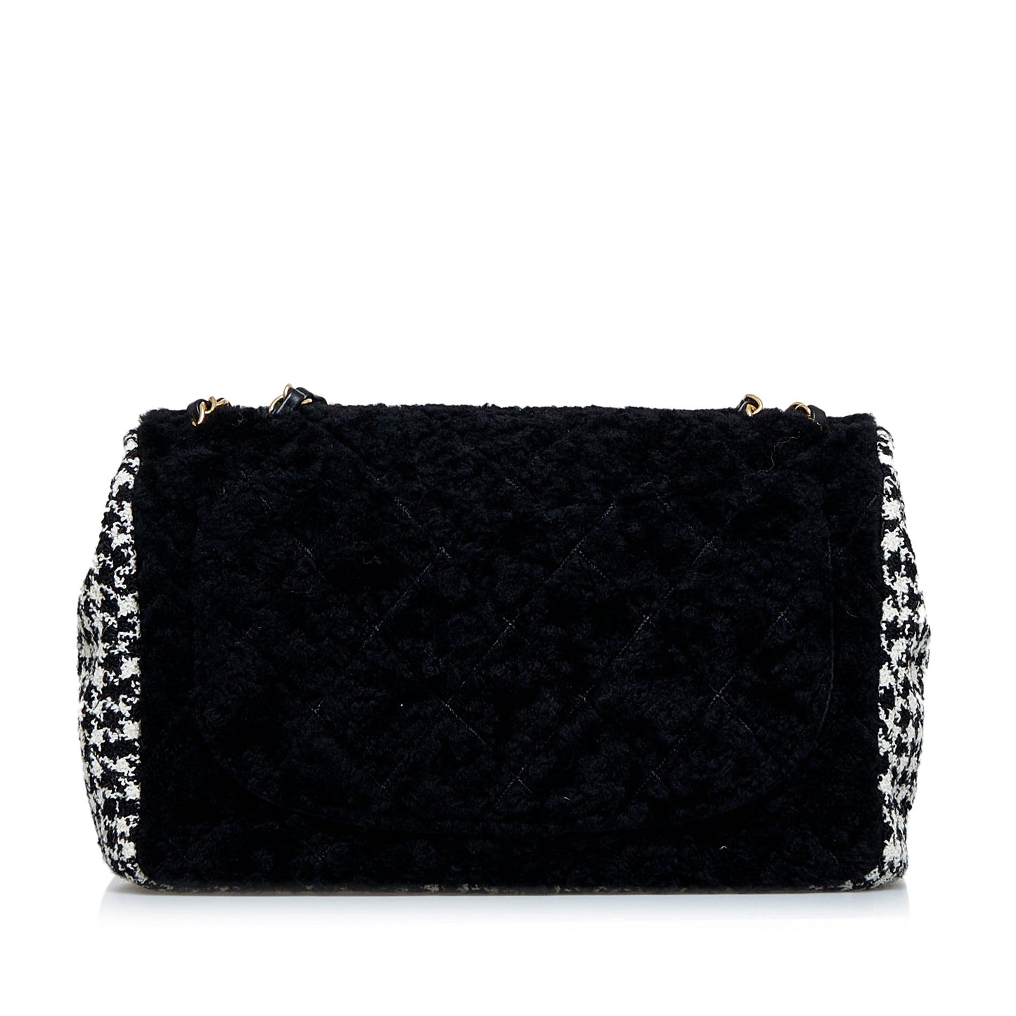 Chanel Shearling CC Turnlock Flap Bag Black
