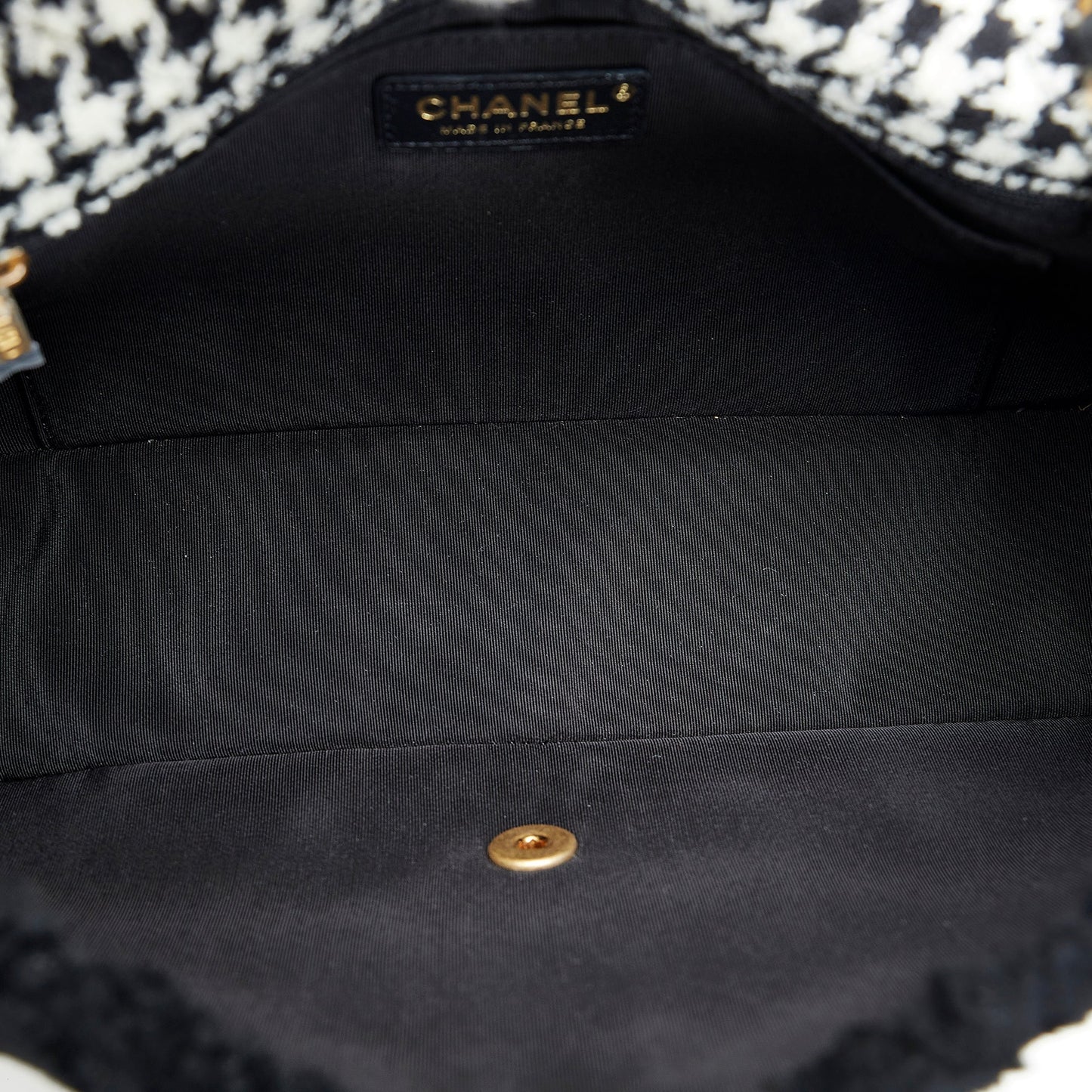 Chanel Shearling CC Turnlock Flap Bag Black