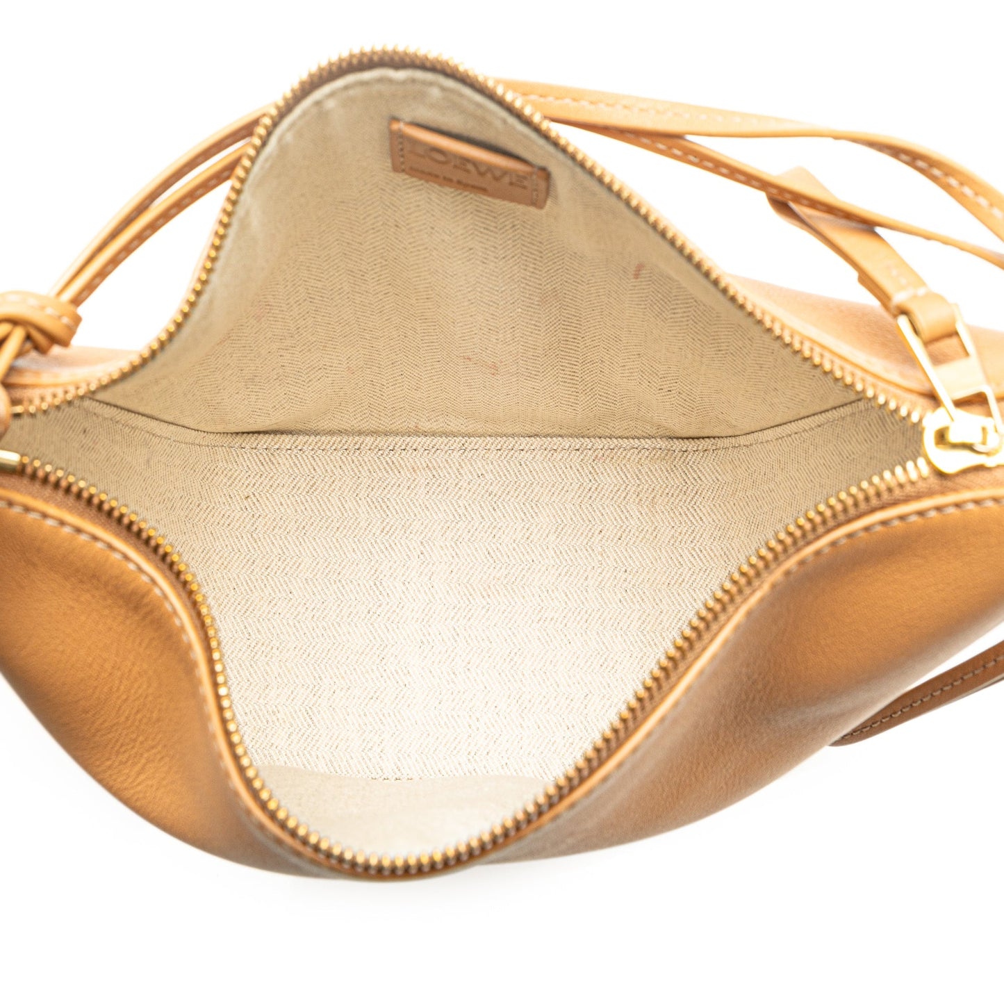 LOEWE Mini Leather Hammock Hobo Brown