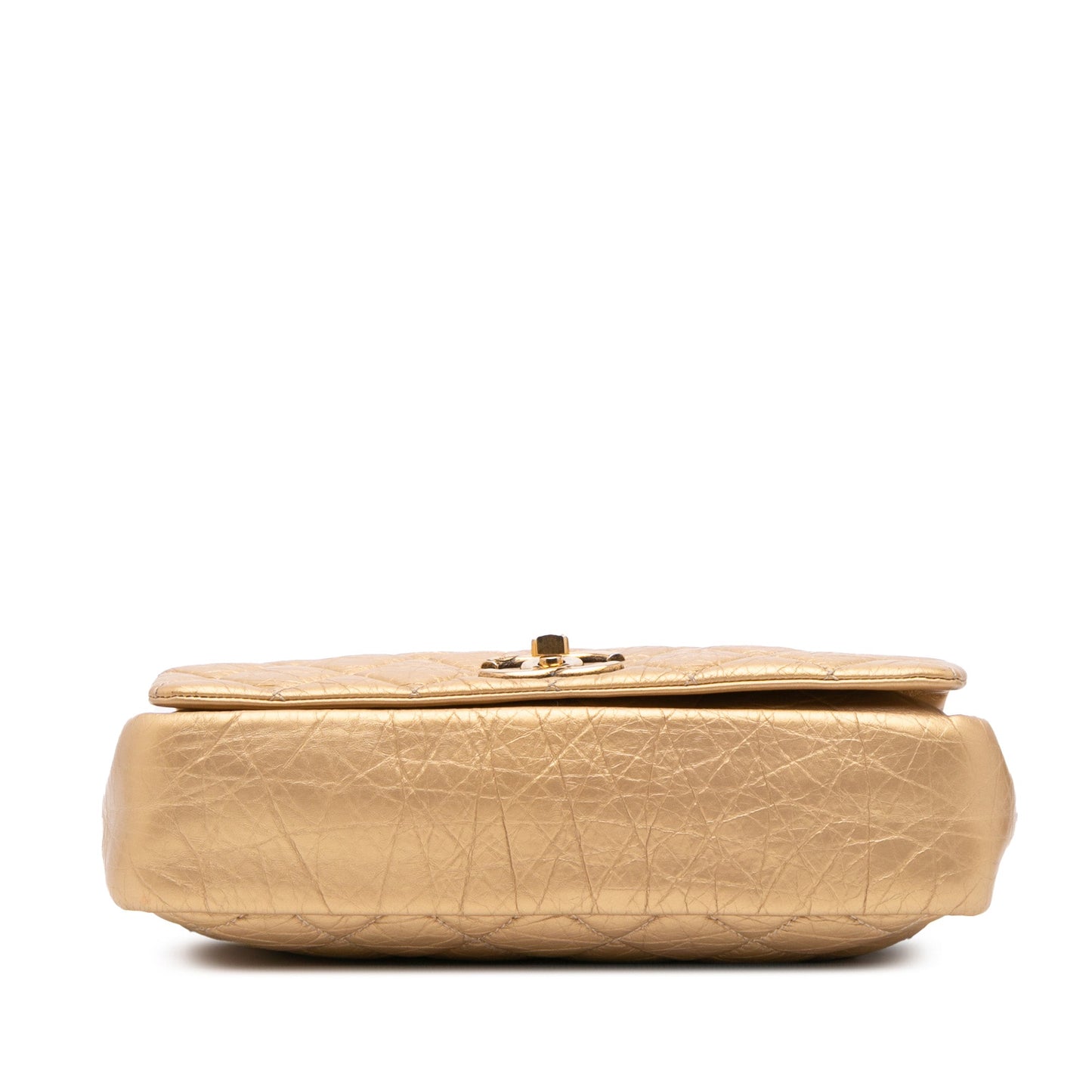 Chanel Medium Quilted Aged Calfskin Pondichery Flap Gold