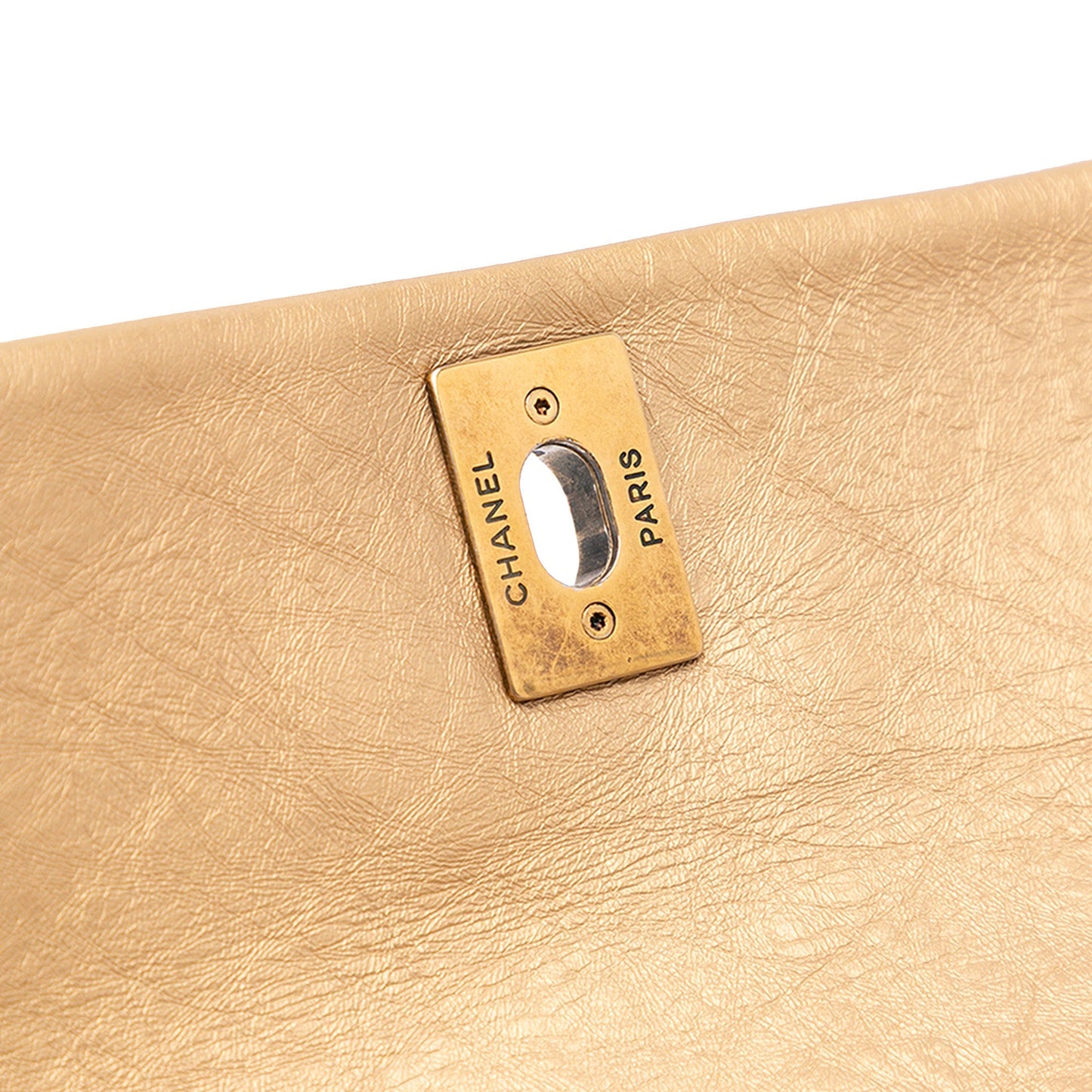 Chanel Medium Quilted Aged Calfskin Pondichery Flap Gold