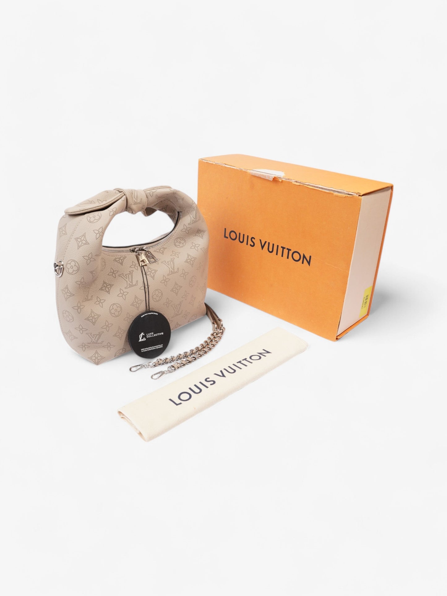 Louis Vuitton Why Knot Beige Taupe Calfskin Leather PM