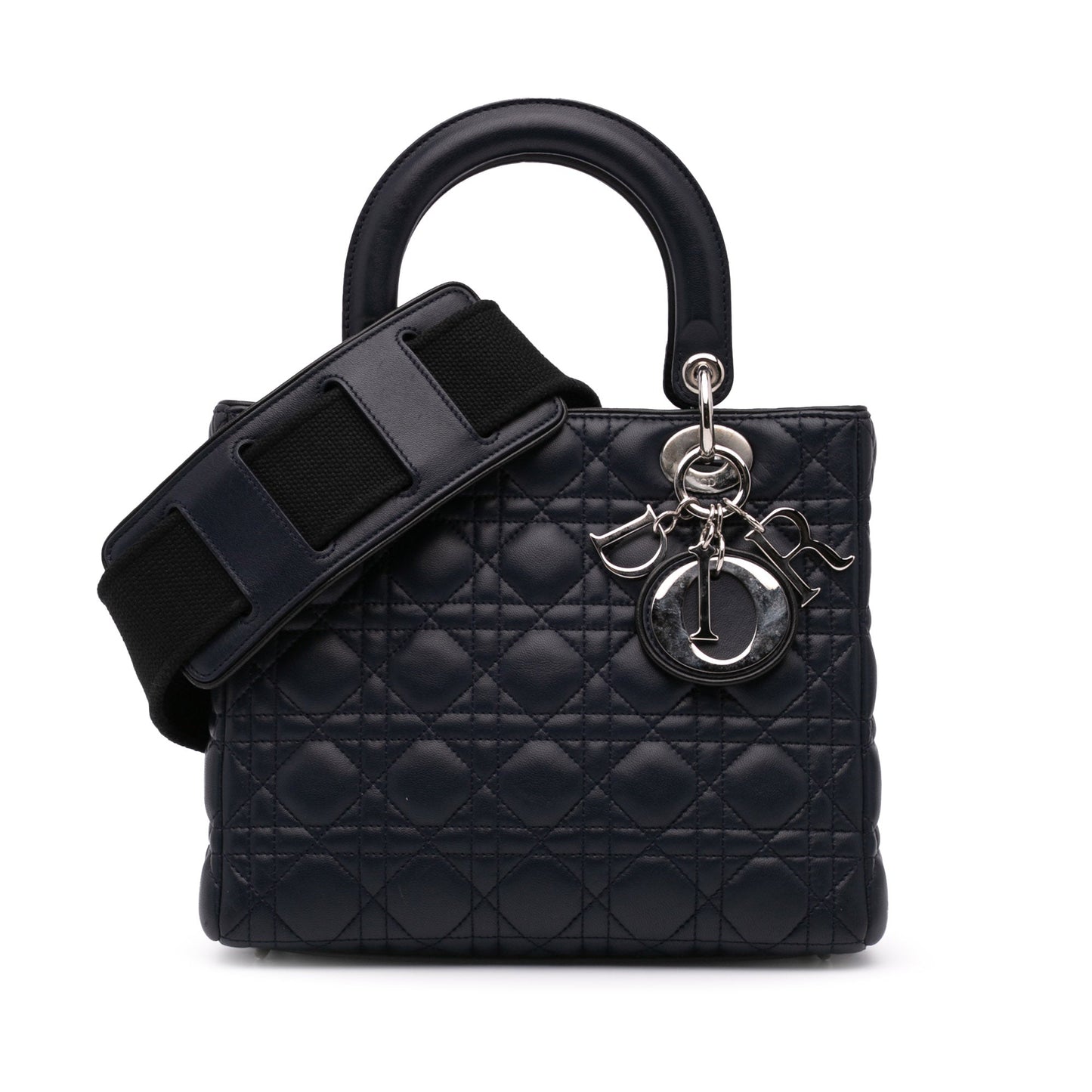 Dior Limited Edition Medium Lambskin Cannage Lady Dior Blue