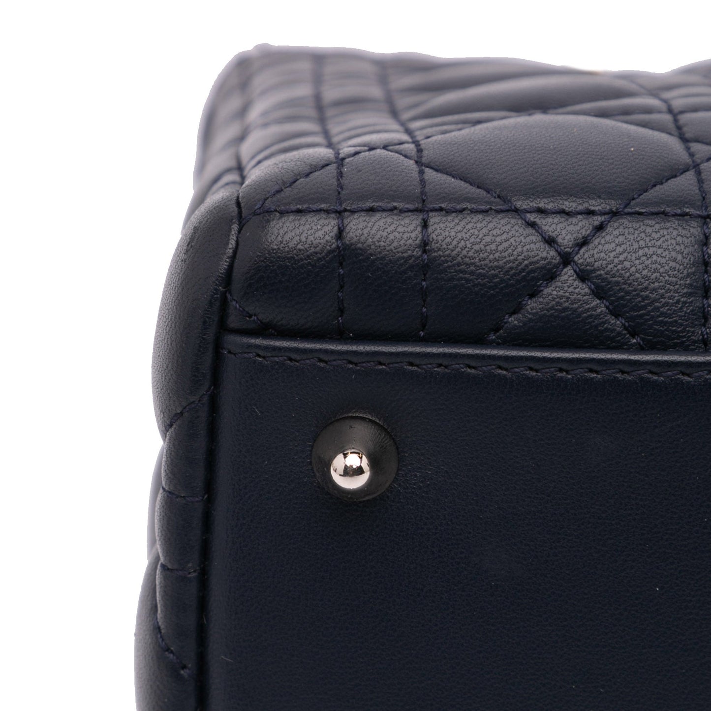 Dior Limited Edition Medium Lambskin Cannage Lady Dior Blue