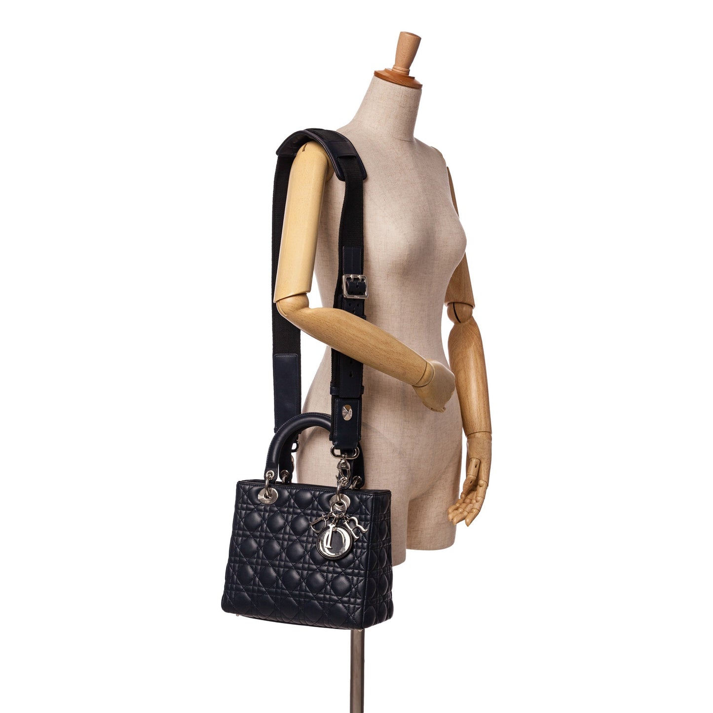 Dior Limited Edition Medium Lambskin Cannage Lady Dior Blue