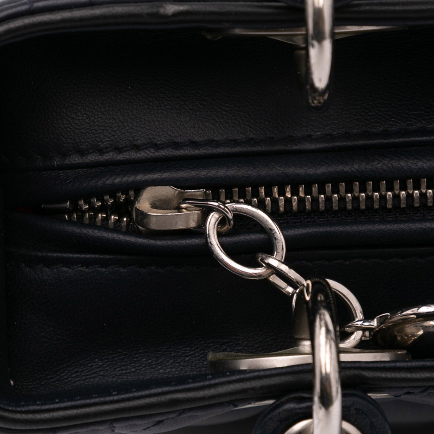 Dior Limited Edition Medium Lambskin Cannage Lady Dior Blue