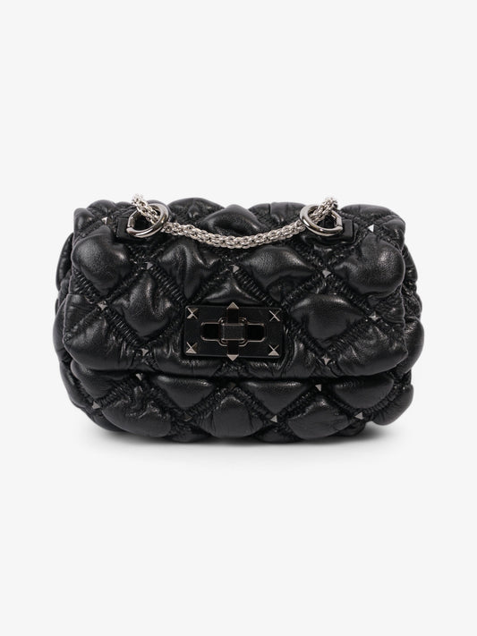 Valentino SpikeMe Black Nappa Leather Small