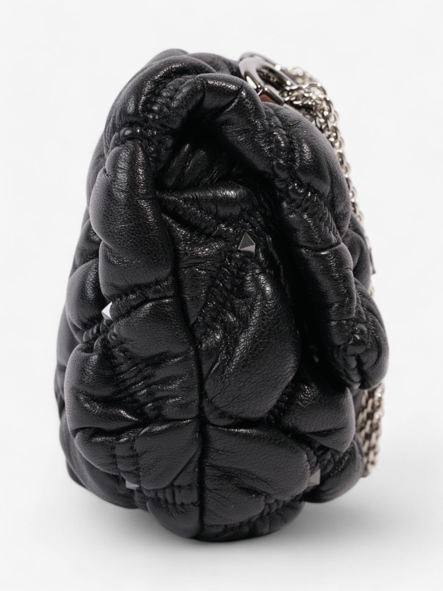 Valentino SpikeMe Black Nappa Leather Small
