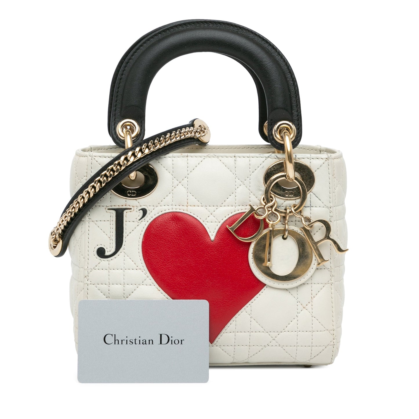 Dior Mini Lambskin Cannage DiorAmour Chinese Valentines Lady Dior White