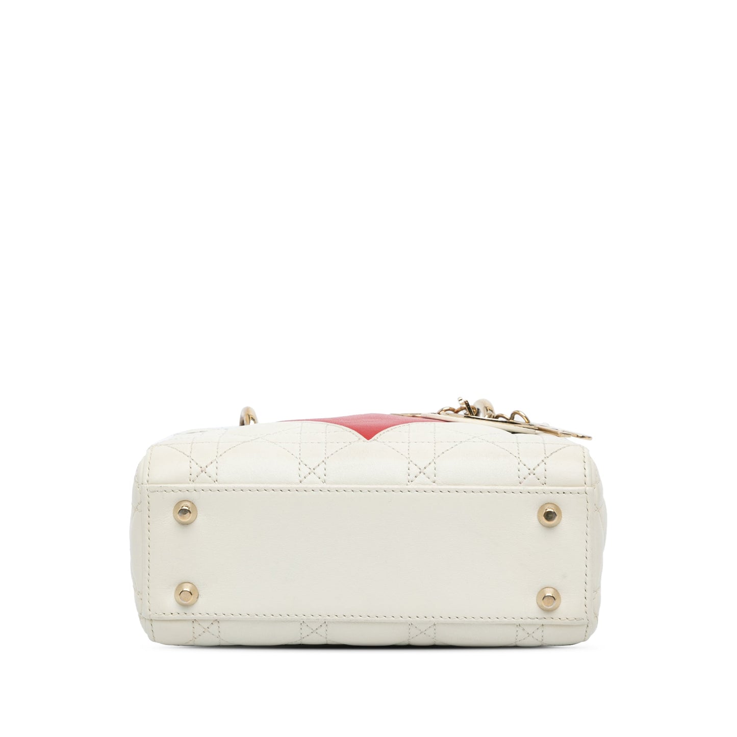 Dior Mini Lambskin Cannage DiorAmour Chinese Valentines Lady Dior White