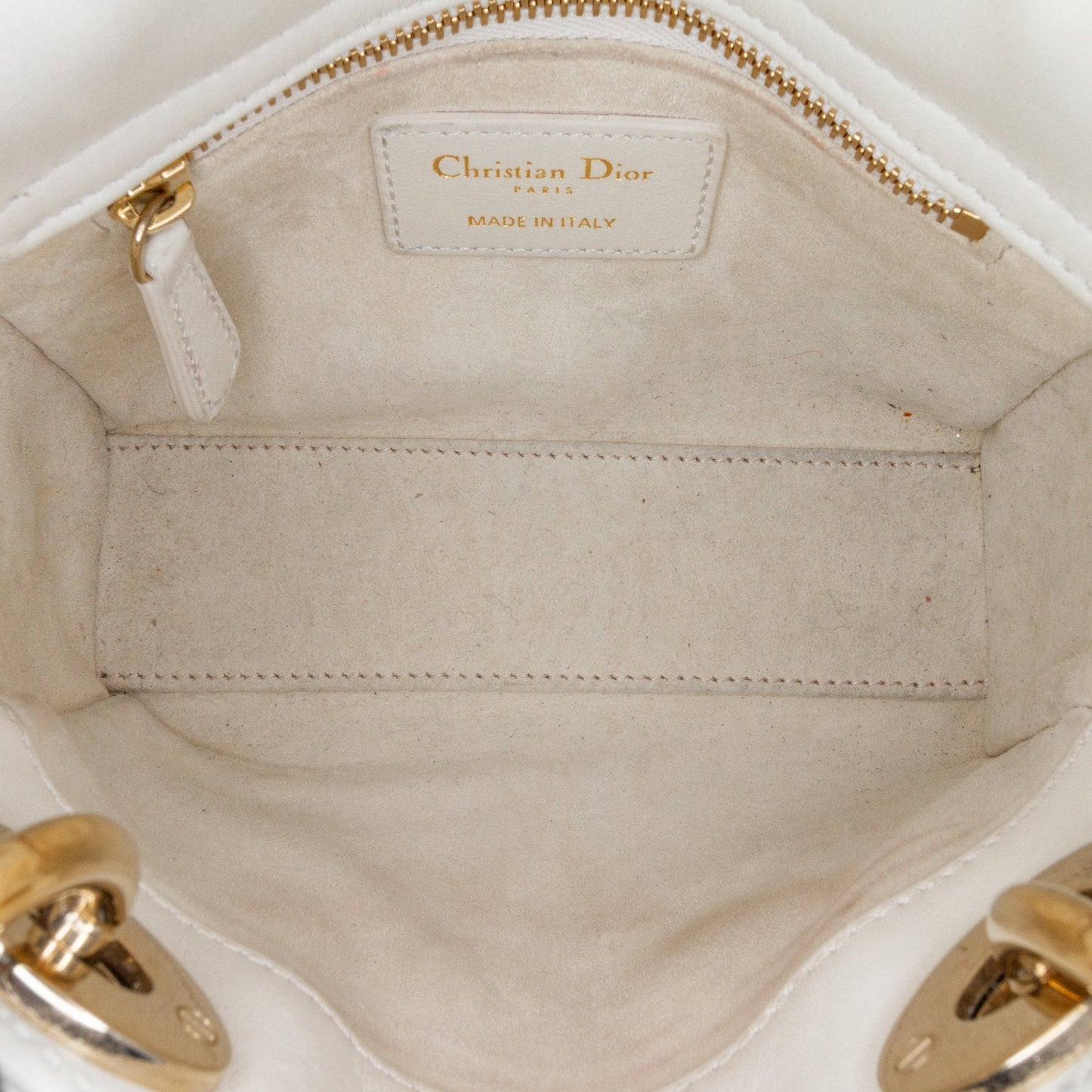 Dior Mini Lambskin Cannage DiorAmour Chinese Valentines Lady Dior White