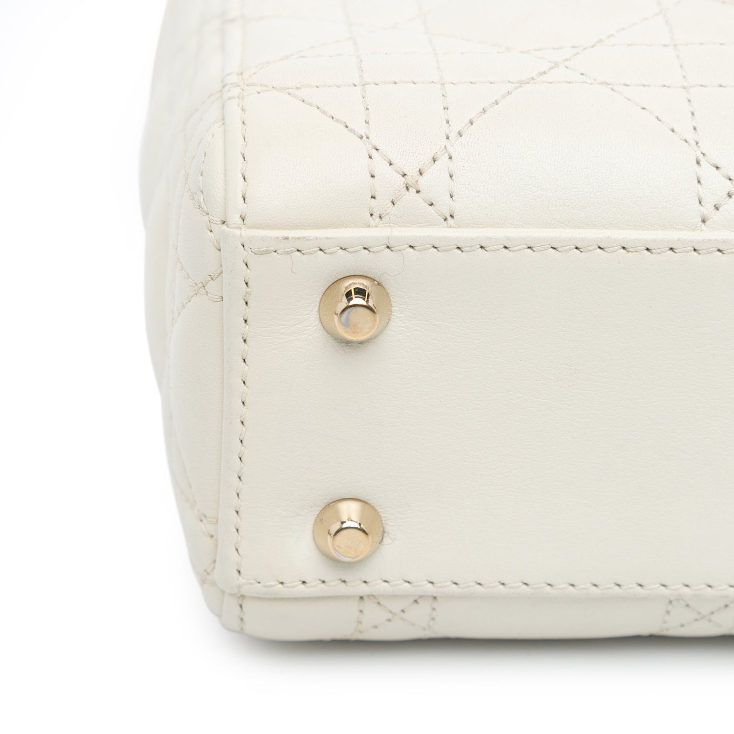 Dior Mini Lambskin Cannage DiorAmour Chinese Valentines Lady Dior White