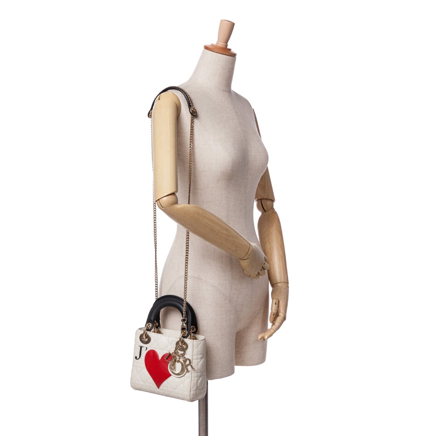 Dior Mini Lambskin Cannage DiorAmour Chinese Valentines Lady Dior White