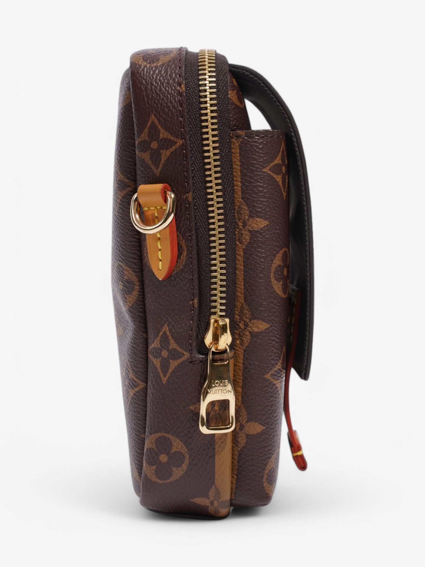 Louis Vuitton Double Phone Pouch Shoulder Bag Monogram / Monogram Reverse / Yellow Coated Canvas