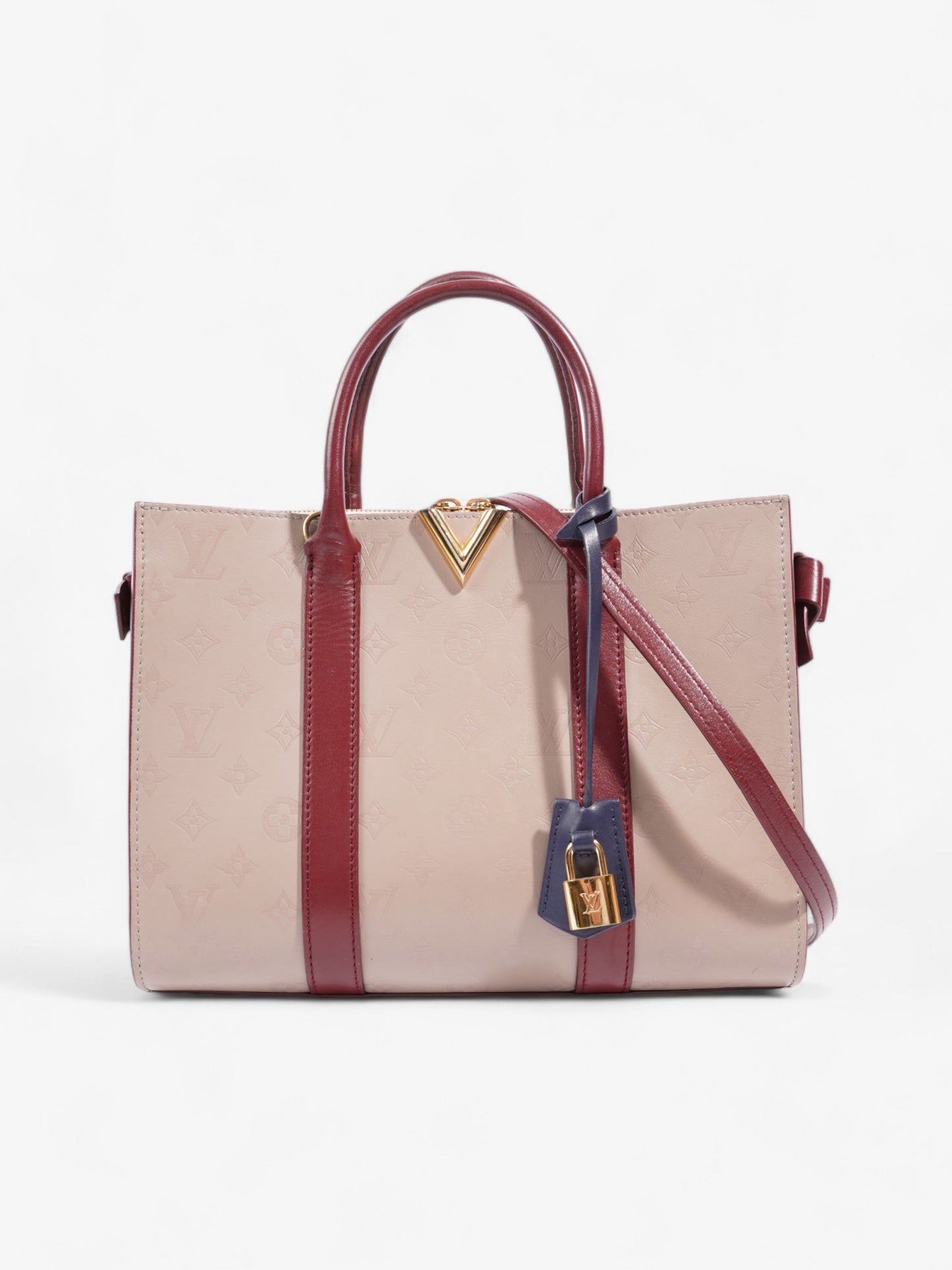 Louis Vuitton Very Tote Blush Pink / Red / Navy Calfskin Leather