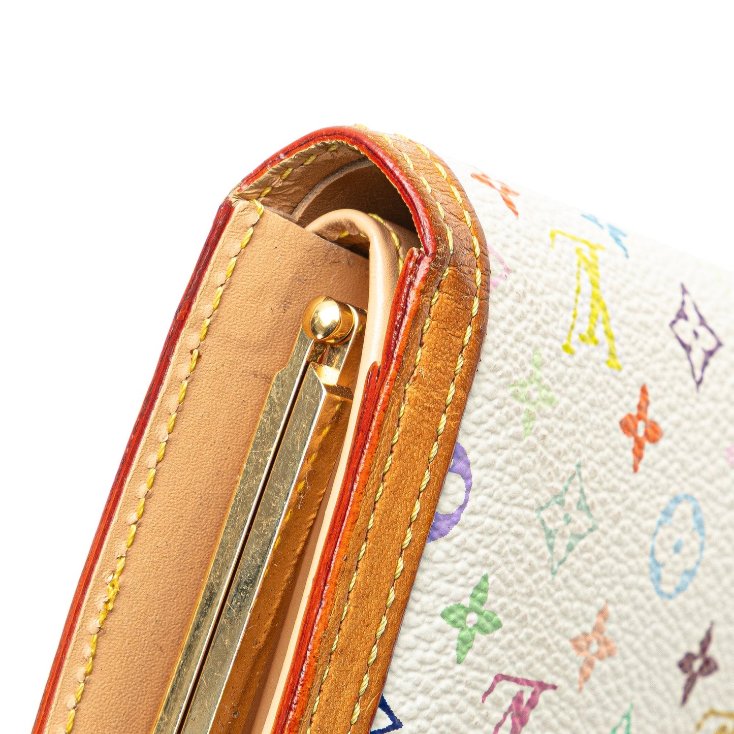 Louis Vuitton Monogram Multicolore Viennois Continental Wallet White