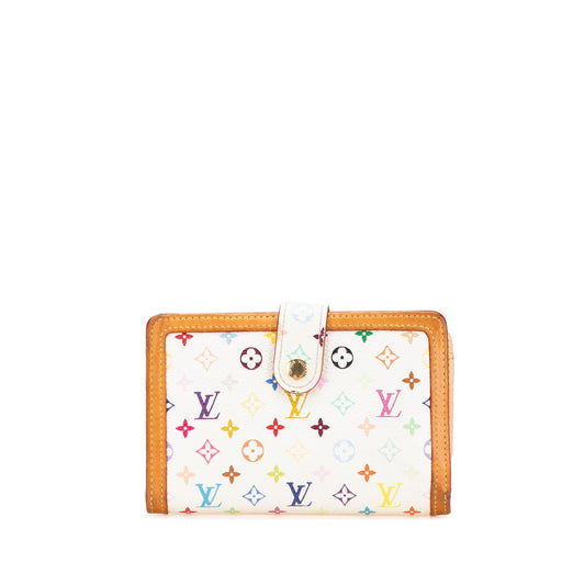 Louis Vuitton Monogram Multicolore Viennois Continental Wallet White