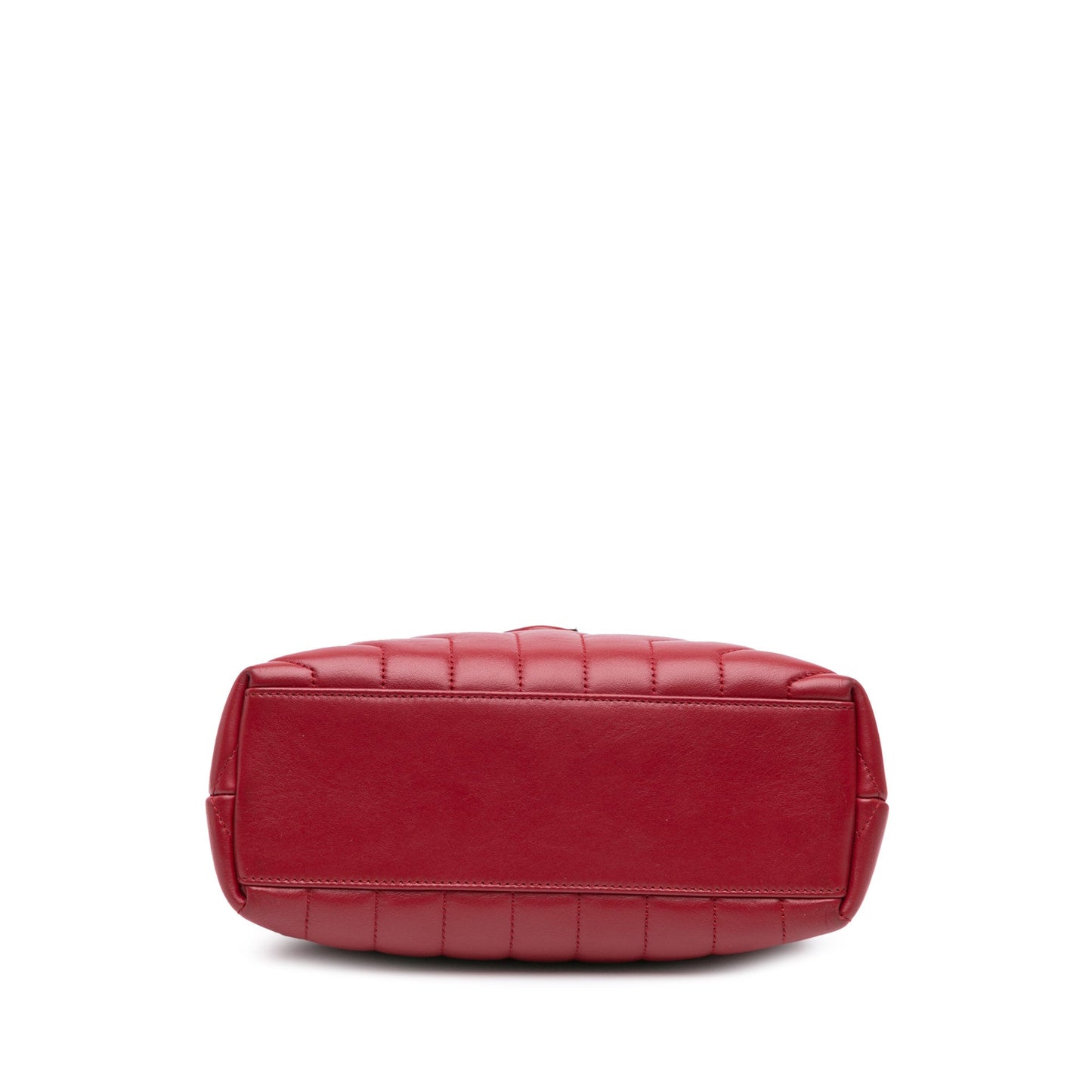 Saint Laurent Small Leather Monogram Loulou Crossbody Red